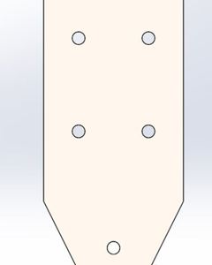Superior support of side assembly 260x120x2,7